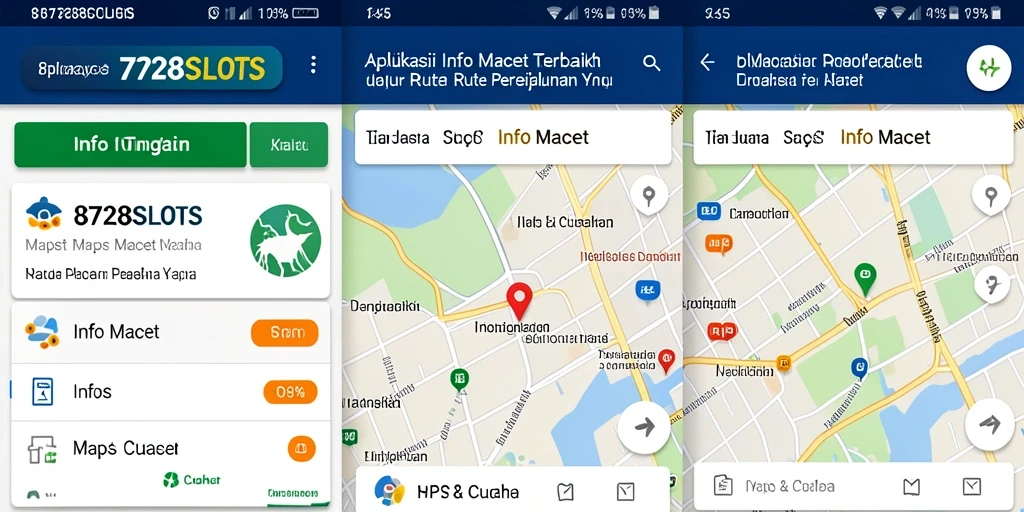 Antarmuka aplikasi 8728SLOTS dengan informasi lalu lintas terkini.
