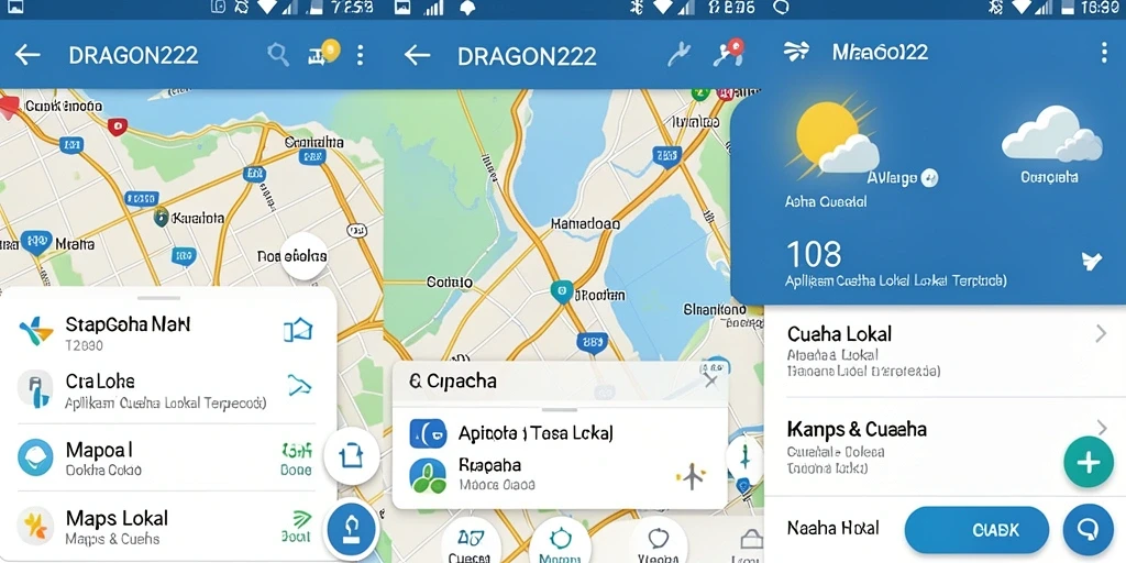 Screenshot aplikasi DRAGON222 menunjukkan antarmuka cuaca lokal yang informatif dan menarik.