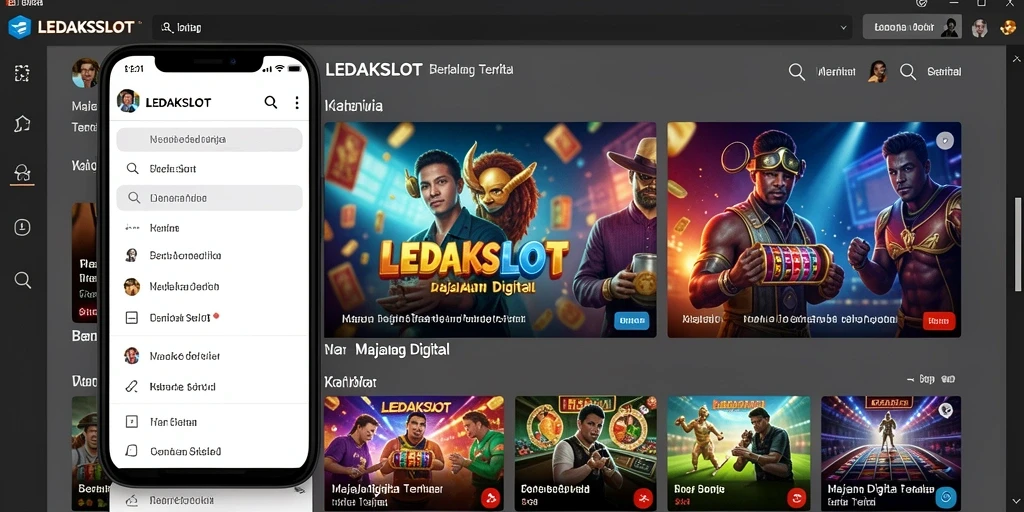 Tampilan antarmuka aplikasii LEDAKSLOT yang menarik dan user-friendly.