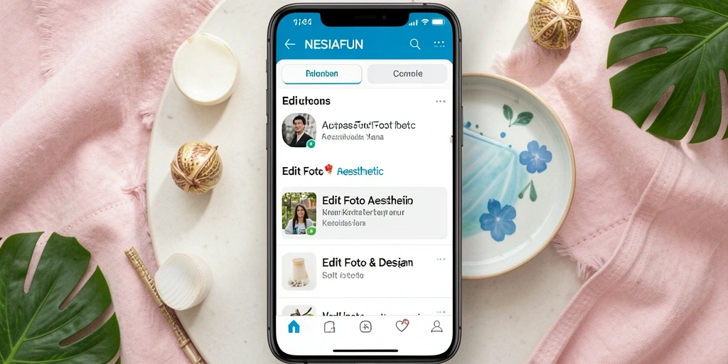 Tampilan antarmuka sederhana dan fitur Edit Foto Aesthetic yang menarik.